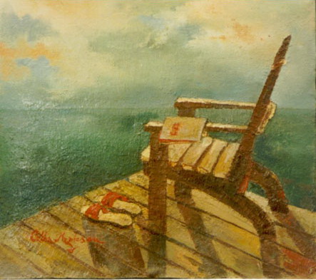 Șezlong la malul mării