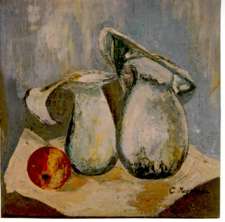 Natură statică cu vase de sticlă